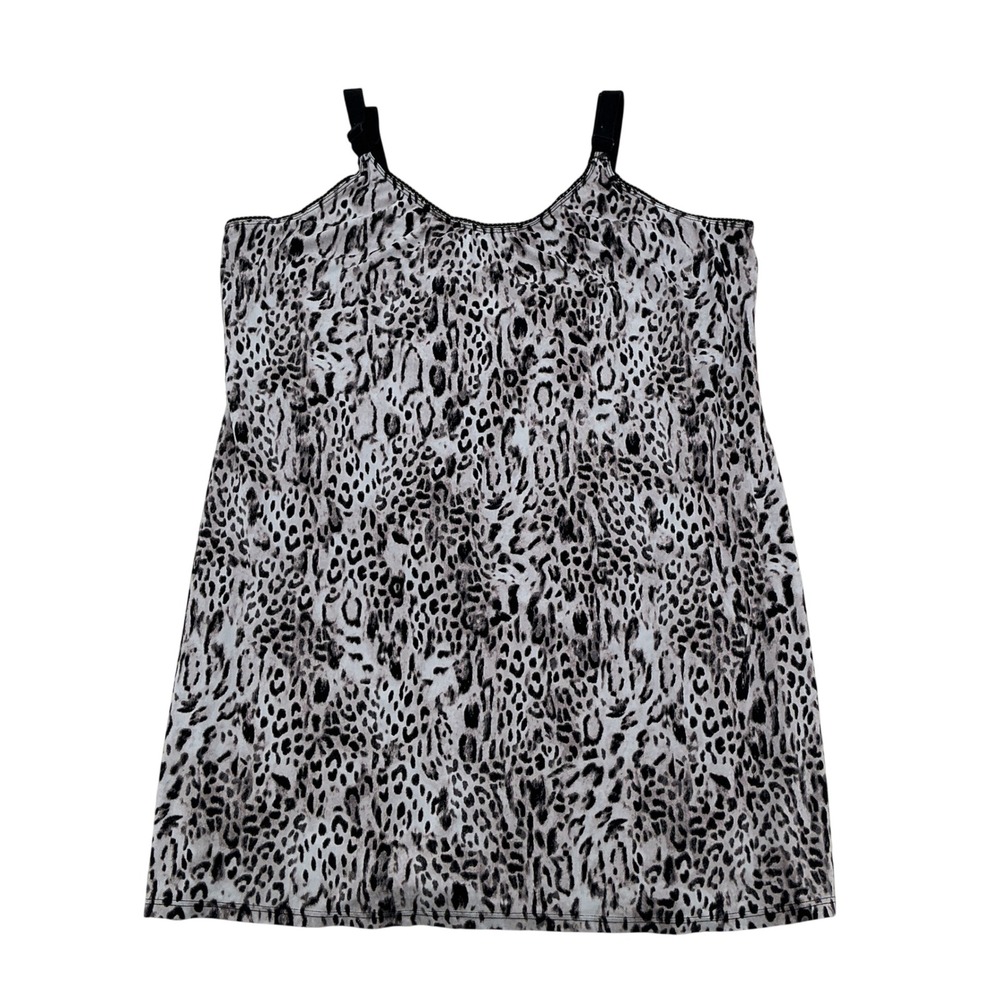 Secret Treasures Leopard Print Chemise Nightgown Womens XL Pink Animal Print